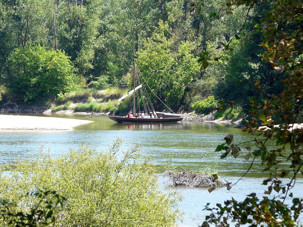 En gabare sur la Loire