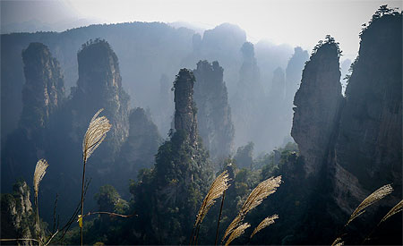 Les pics de Zhangjiajie (Chine) Les pics de Zhangjiajie (Chine)