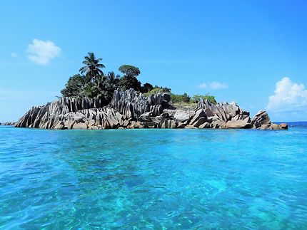 Îlot St Pierre face à l'île de Praslin, Seychelles