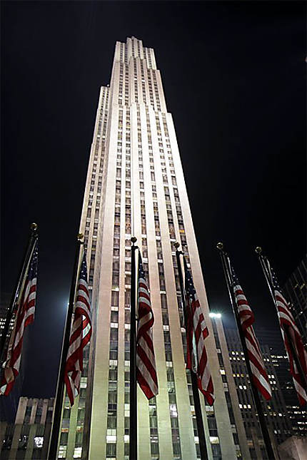 Le Rockefeller Center de nuit