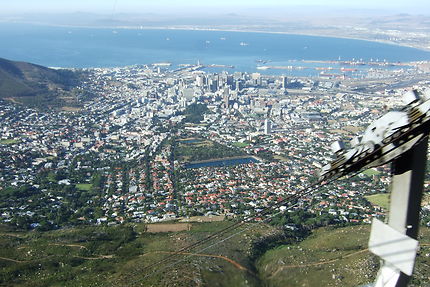Vue en hauteur de Cap Town