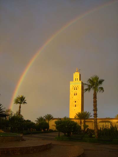 arc en ciel sur la Koutoubia arc en ciel sur la Koutoubia