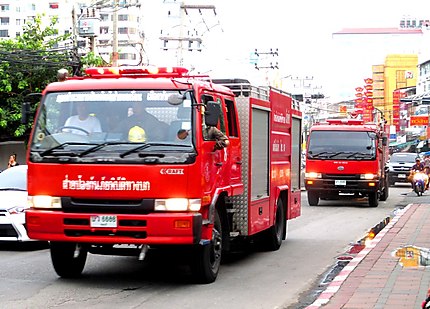 Les sapeurs-pompiers de Pattaya