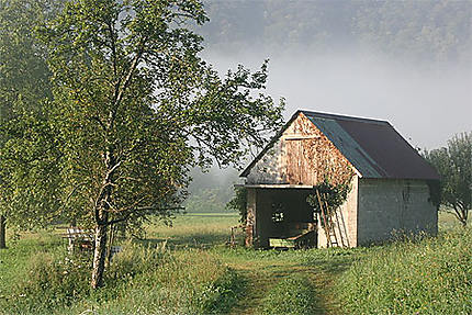 Un cabanon au petit matin