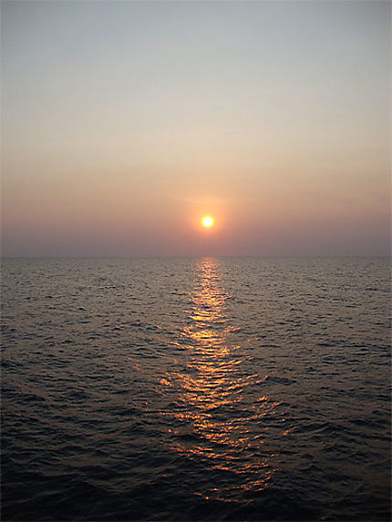 Coucher de soleil sur le lac Malawi