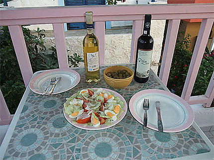 Salade grecque et kokkino kraci
