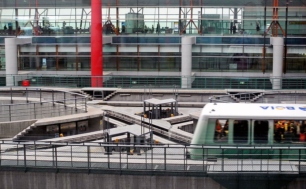 Métro dans l'aéroport de Pékin