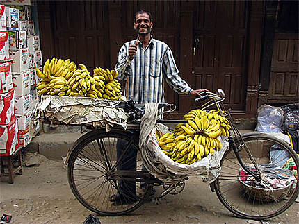 Vendeur de bananes à Patan
