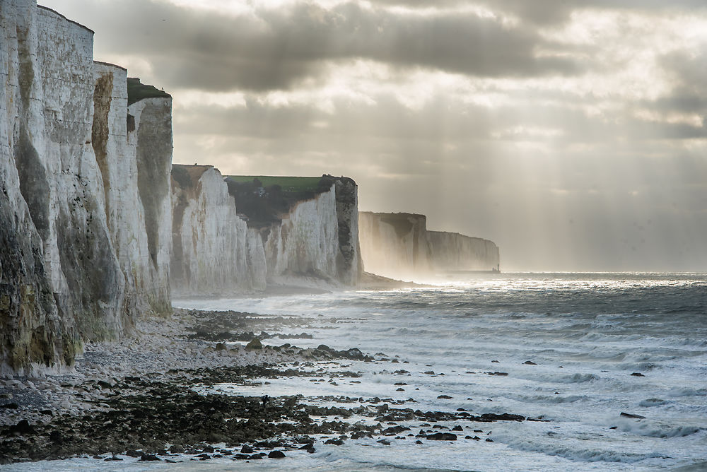 Lumière sur la côte picarde, Ault, France