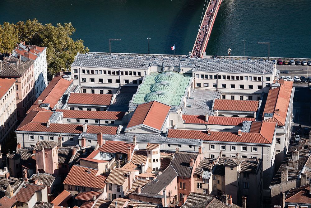 Les toits du Palais de Justice de Lyon