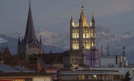 Vue sur la cathédrale de Lausanne