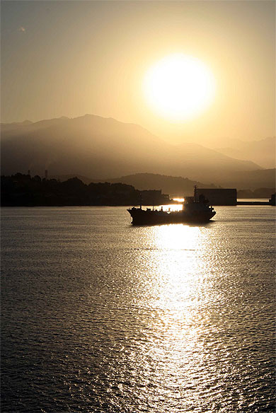 Ajaccio le matin sur l'embarcadère Ajaccio le matin sur l'embarcadère