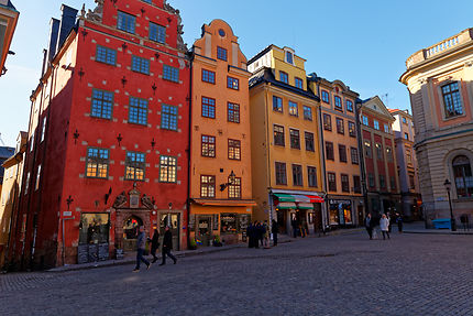Les habitations colorées de Stockholm
