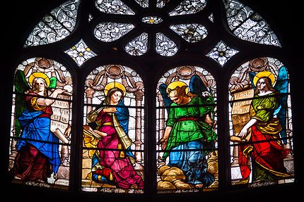 Superbe vitrail, Église Saint-Eustache, Paris
