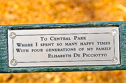 Banc de Central Park