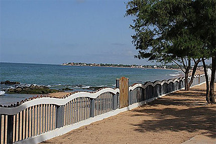 Plage de Ngaparou, vue sur la baie