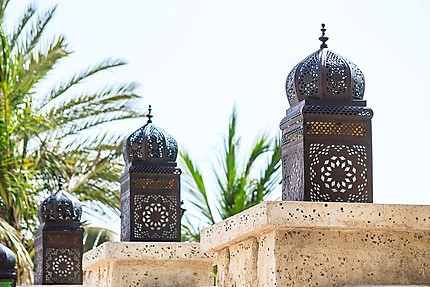 Les lanternes marocaines sur le pont