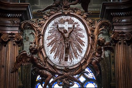 Médaillon du banc d'oeuvre, Église Saint-Eustache
