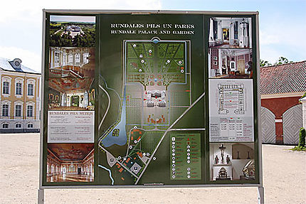 Plan du palais de Rundäle et du parc