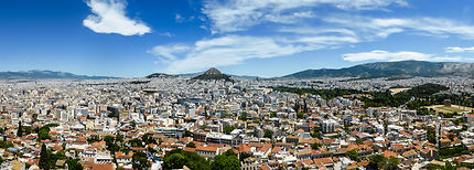 Vue panoramique d'Athènes, depuis le Parthénon