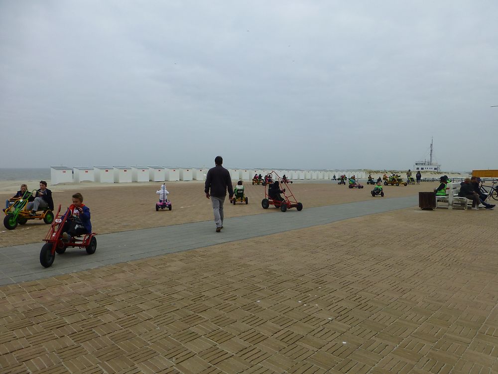 Sur la plage de Nieuport, en Belgique
