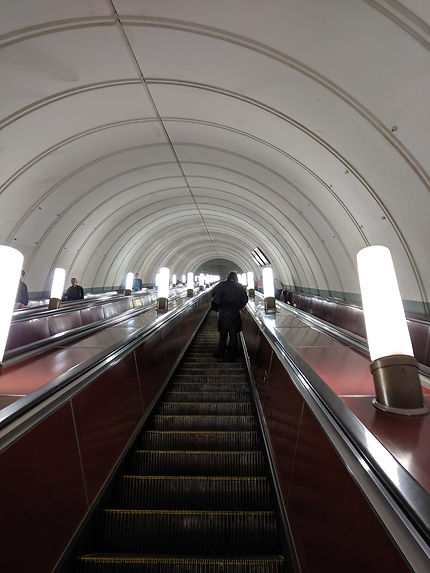 Dans le métro de Moscou