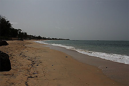 Plage de Ngaparou à marée basse