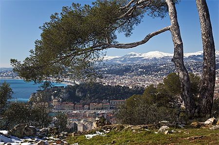La colline du Mont Boron à Nice La colline du Mont Boron à Nice