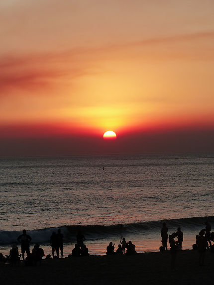Coucher de soleil sur Monica Beach