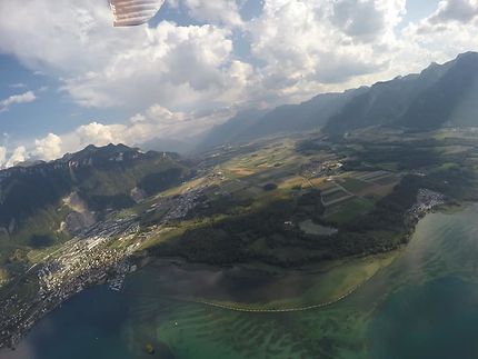 Parapente view à Montreux, Suisse