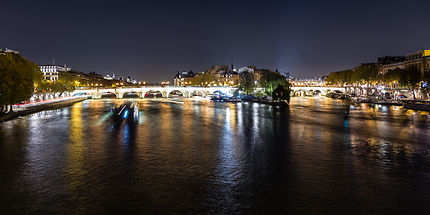 Nuit parisienne, le Pont-Neuf vu du Pont des Arts 