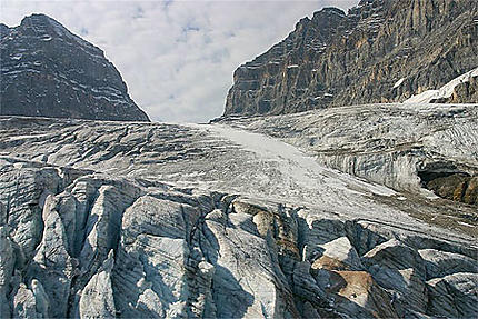 Survol d'un glacier - Massif des Rocheuses