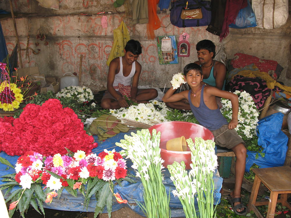 MARCHE AUX FLEURS A CALCUTTA