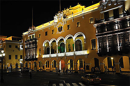 Lima Plaza mayor la nuit