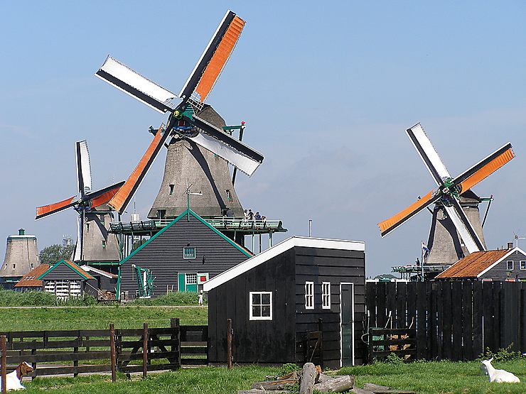 Amis du vent à Zaanse Schans, Pays-Bas