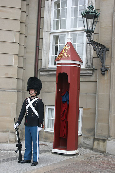 Un garde royal (Château d'Amalienborg) Un garde royal (Château d'Amalienborg)
