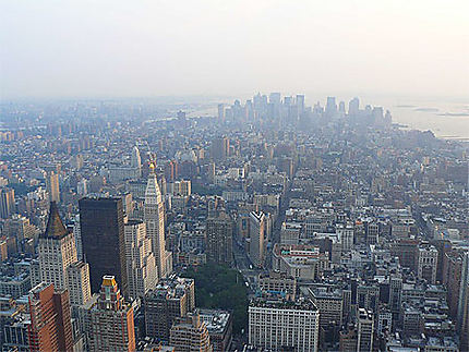 Coucher de soleil sur Manhattan depuis l'Empire State
