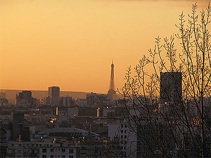 Parc des Beaumonts - Coucher de soleil sur Paris et petite couronne