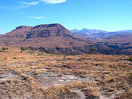 Paysage au Lesotho près du Drakensberg