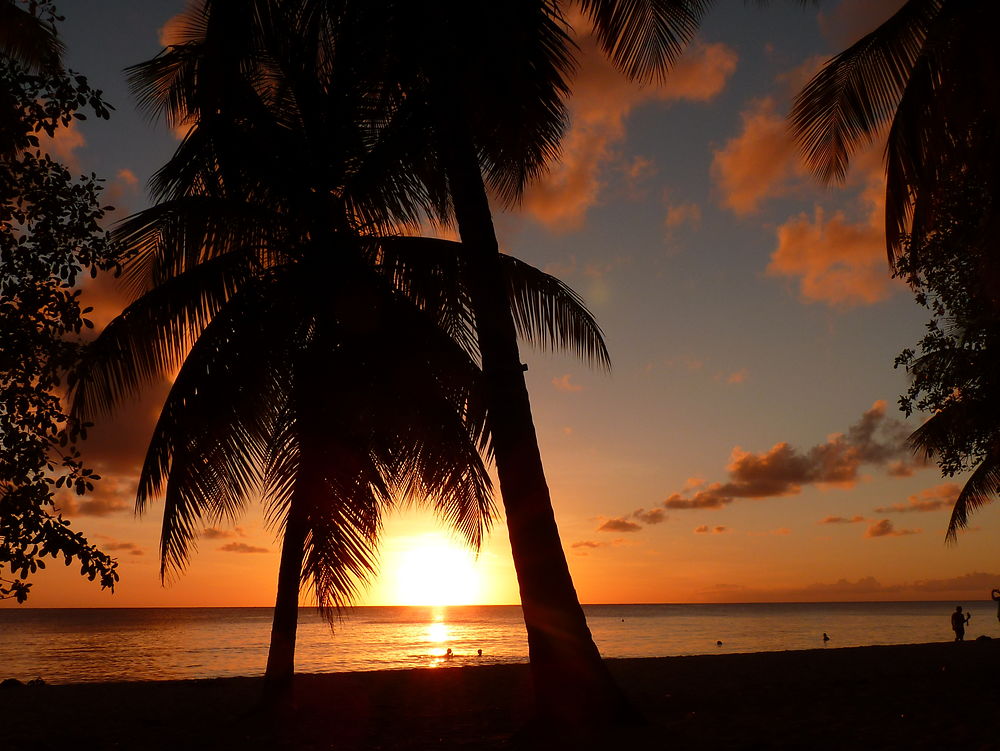 Coucher de soleil aux Salines