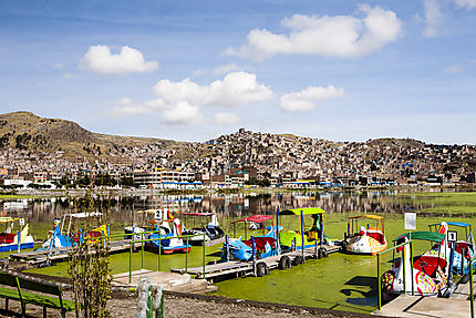 Les eaux "vertes" du Lac Titicaca