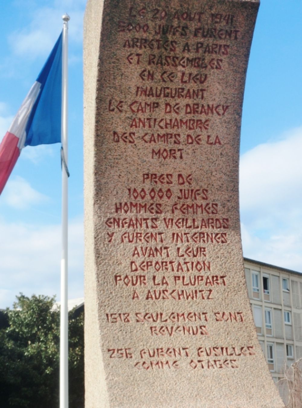 Texte sur monument