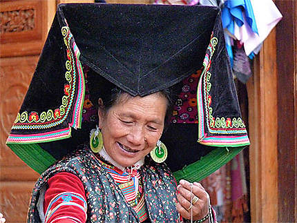 Coiffe traditionnelle - A Zhongdian
