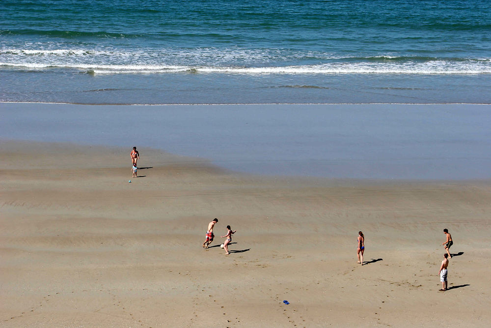 Foot sur une plage bretonne