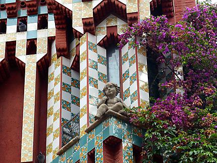 Casa Vincens de Gaudi  - Détail de la façade