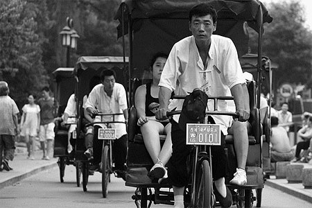 Les rickshaws de Shishahai Bar street Les rickshaws de Shishahai Bar street
