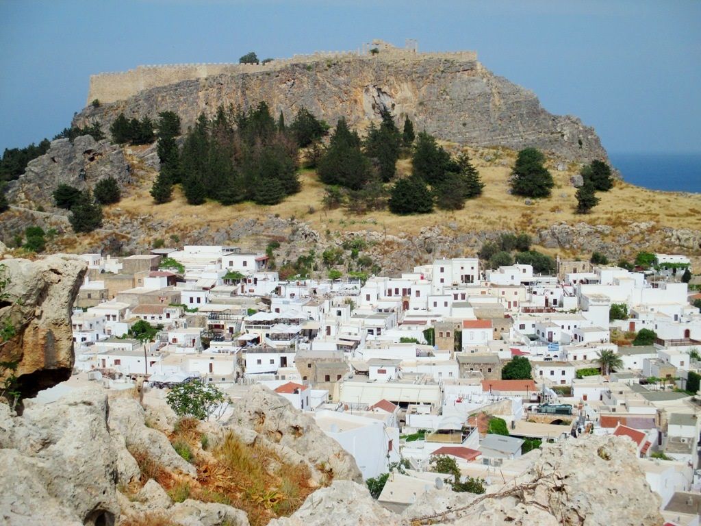 Lindos Acropolis (vue du parking)