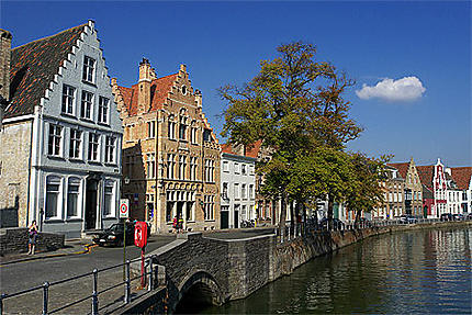 Les canaux, Langerei, Bruges, Belgique