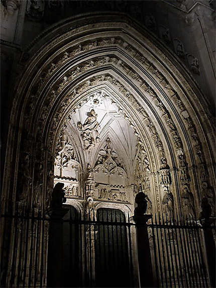 Catedral : portail gothique de nuit