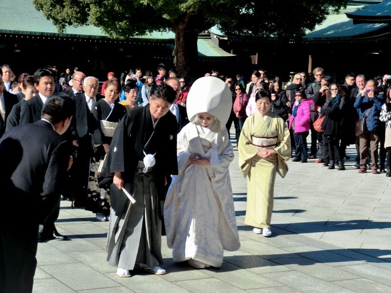 Mariage dans le temple Meiji Jingu